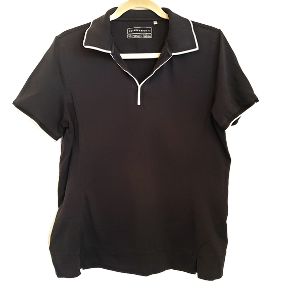 Cutter & Buck Tops - Cutter & Buck Polo Shirt L Large Black Short Sleeve